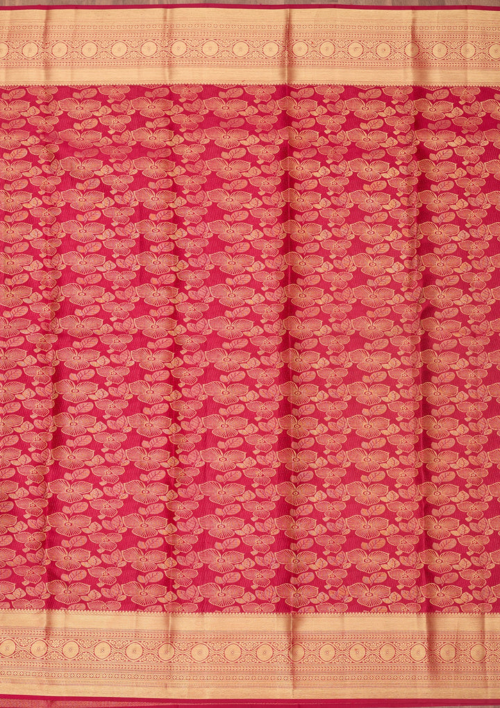 Rani Pink Dharmavaram Pure Silk Saree