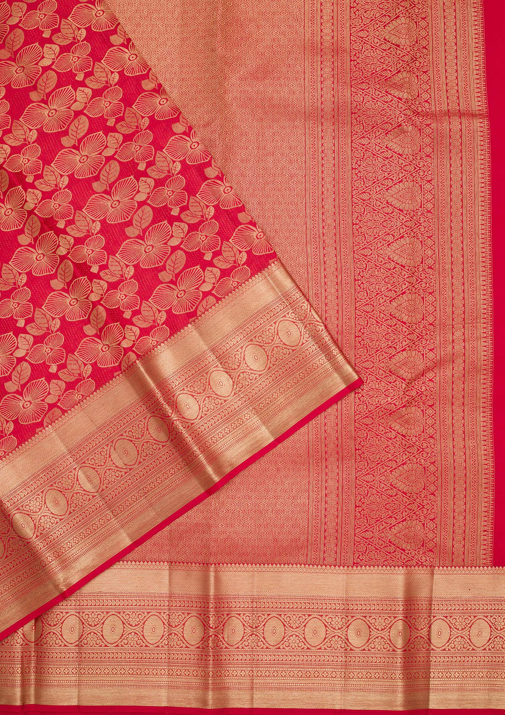 Red Zariwork Pure Silk Saree-Koskii