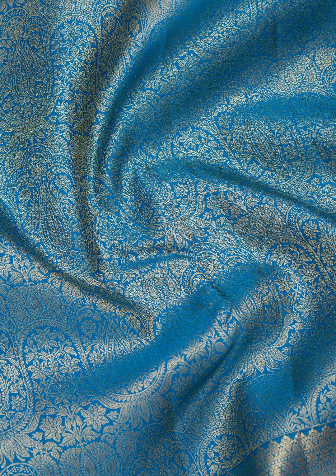 Royal Blue Zariwork Pure Silk Saree-Koskii
