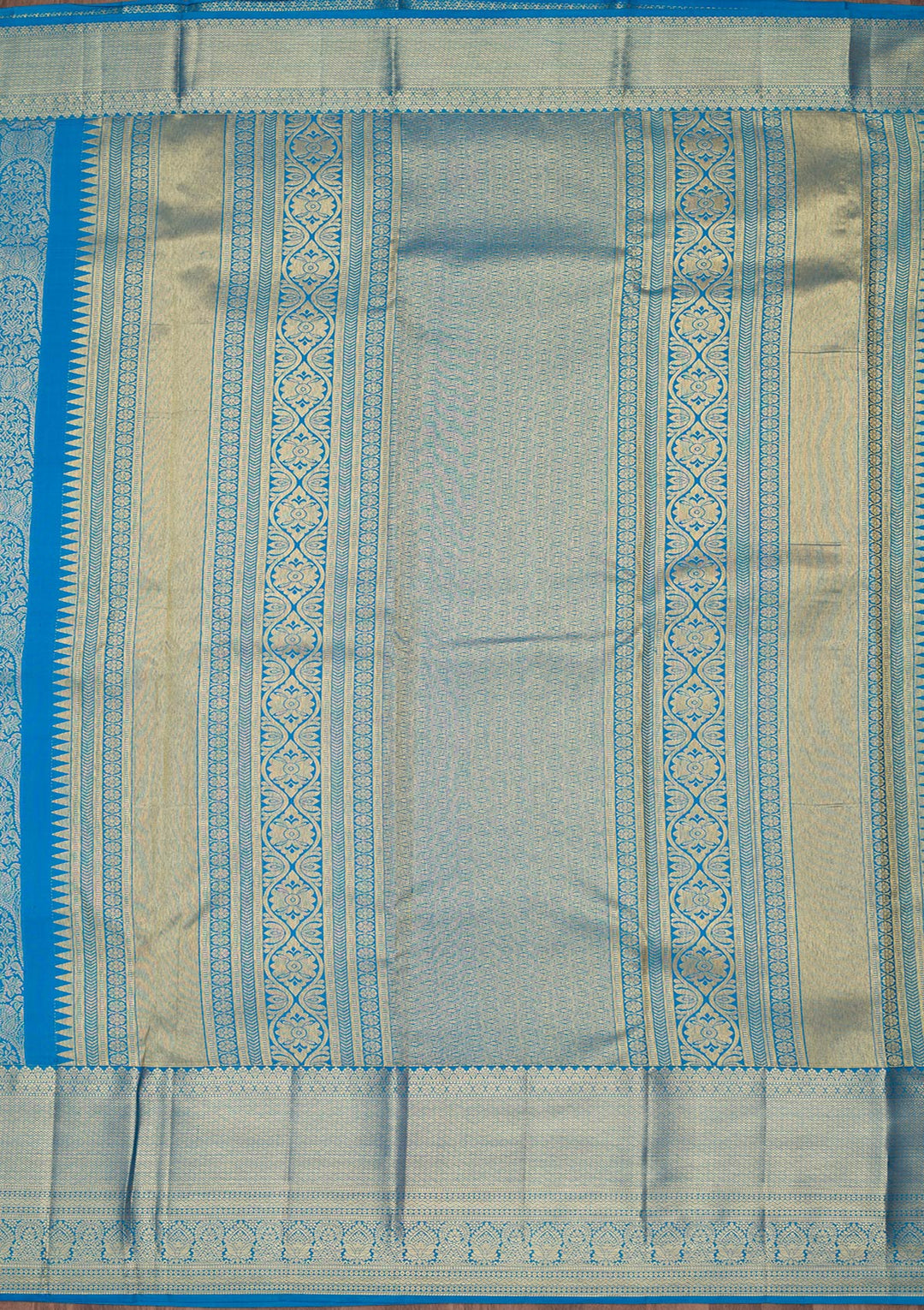 Royal Blue Zariwork Pure Silk Saree-Koskii