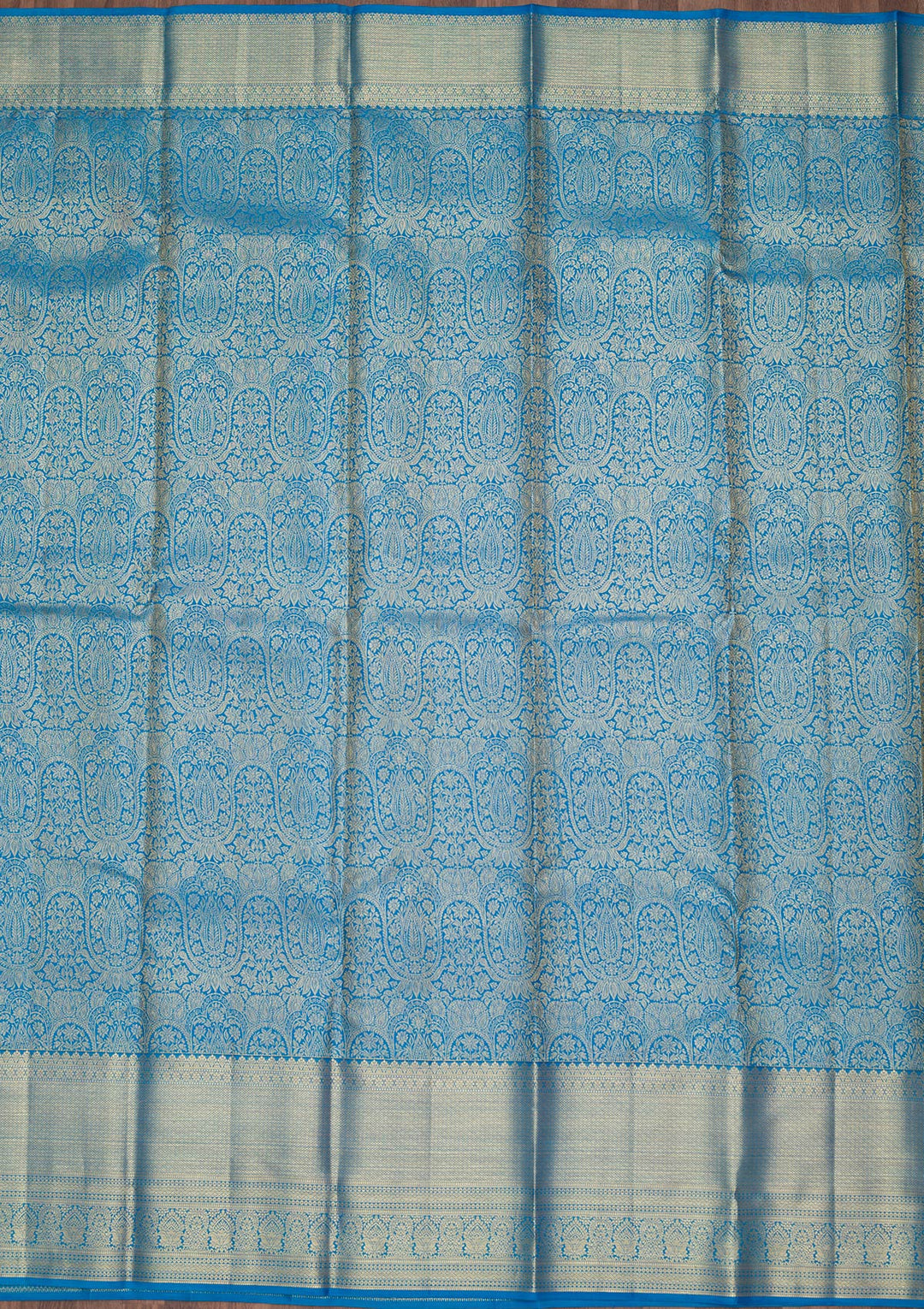 Royal Blue Zariwork Pure Silk Saree-Koskii