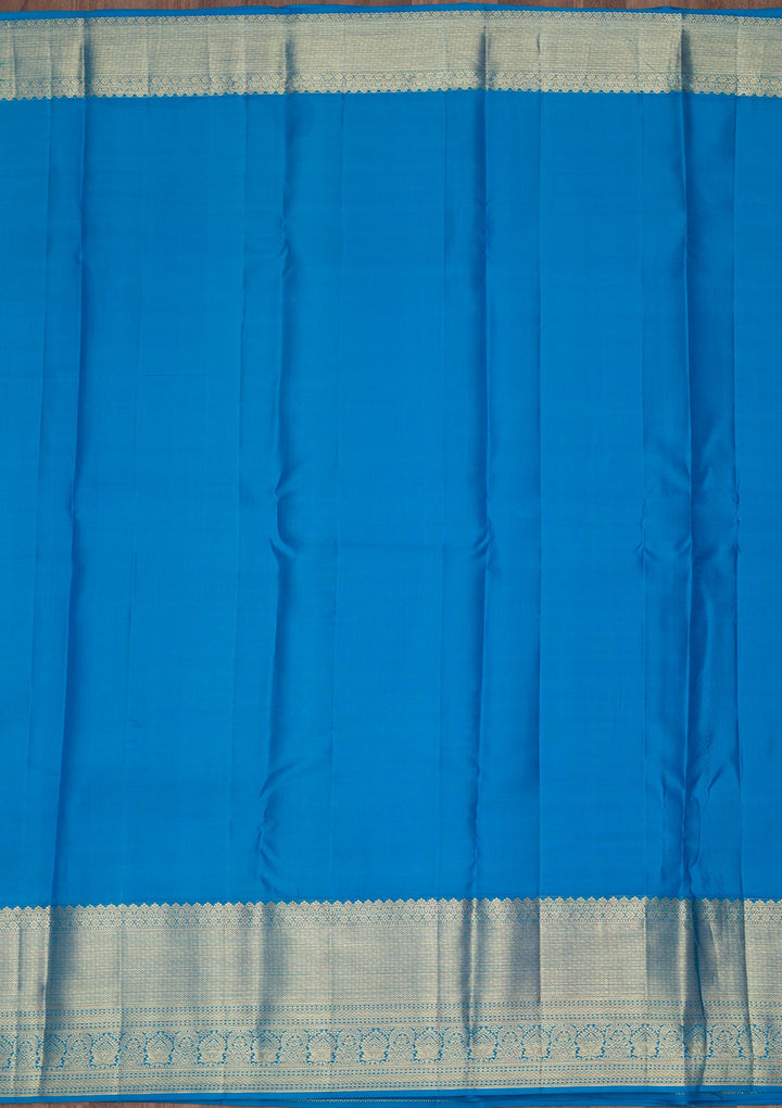Royal Blue Zariwork Pure Silk Saree-Koskii