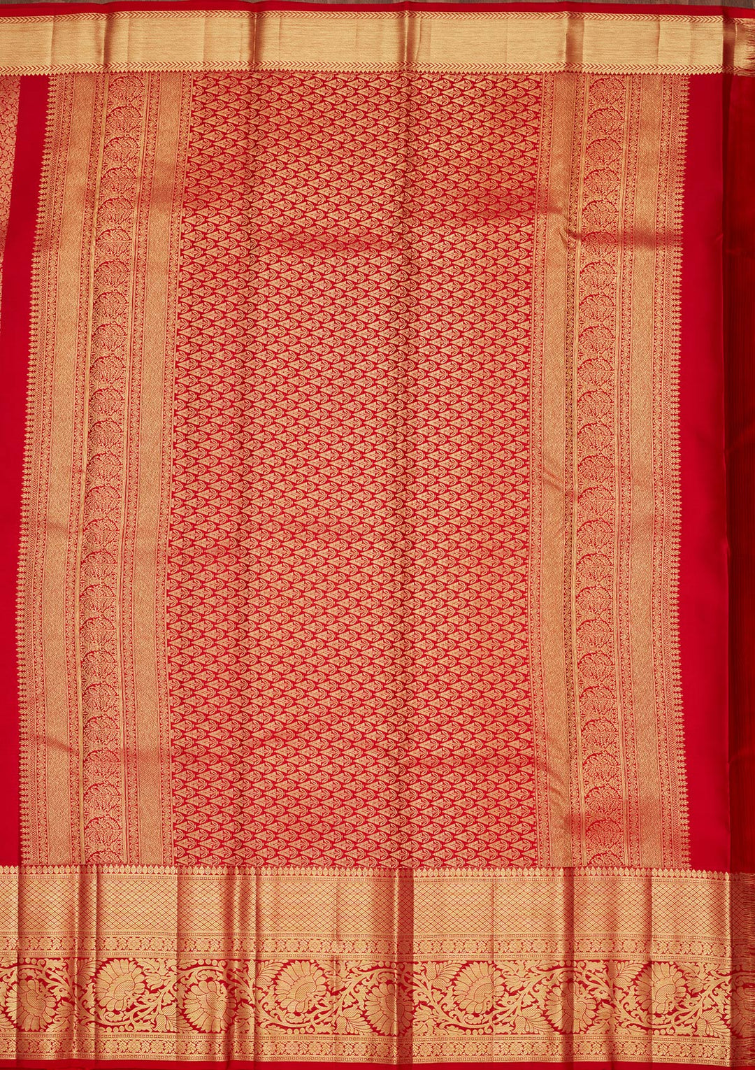 Maroon Zariwork Pure Silk Saree-Koskii
