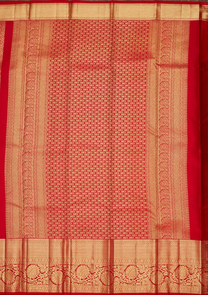 Maroon Zariwork Pure Silk Saree-Koskii