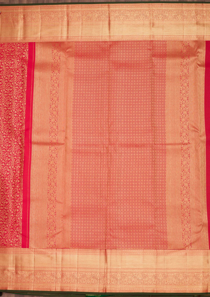 Maroon Zariwork Pure Silk Saree-Koskii