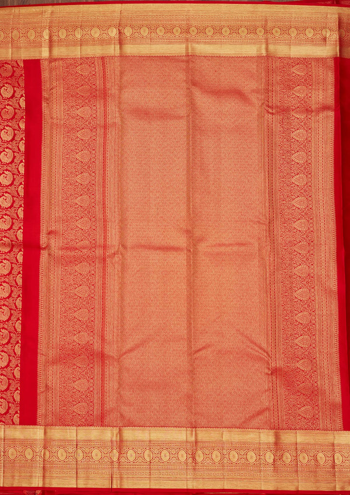 Maroon Zariwork Pure Silk Saree-Koskii