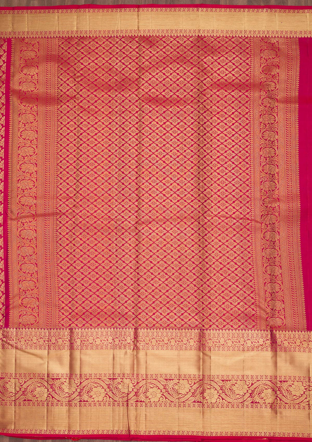 Maroon Zariwork Pure Silk Saree-Koskii