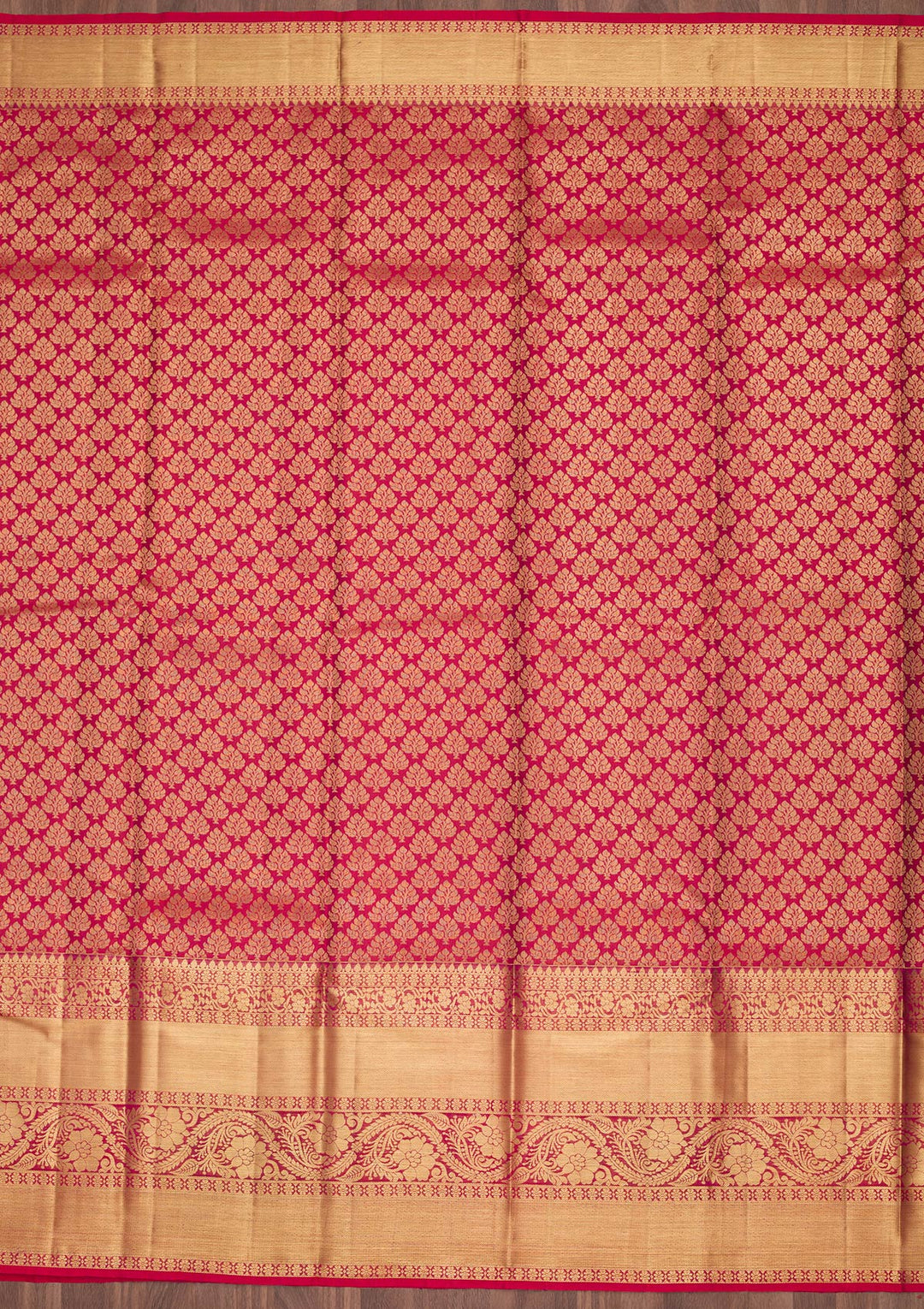 Maroon Zariwork Pure Silk Saree-Koskii