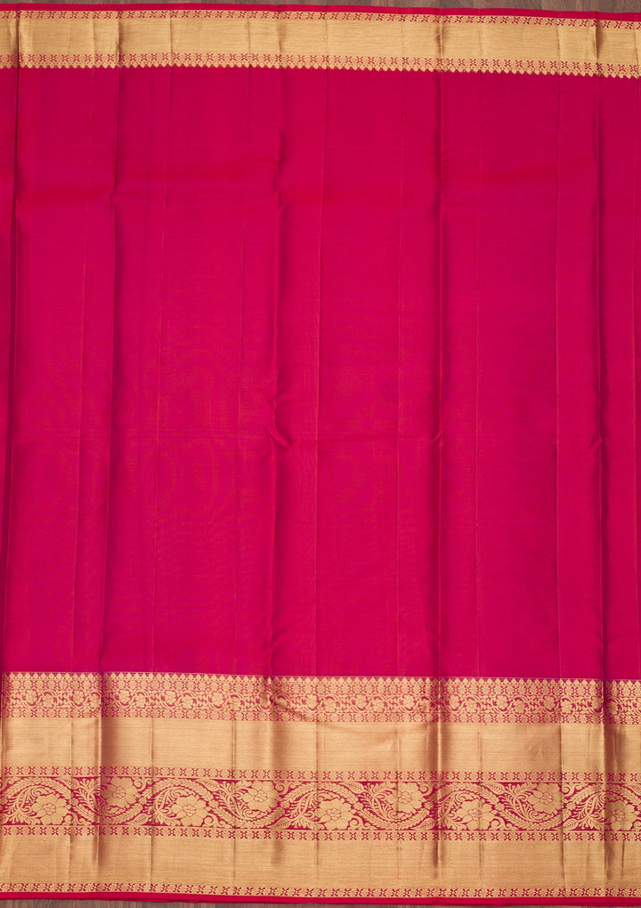 Maroon Zariwork Pure Silk Saree-Koskii