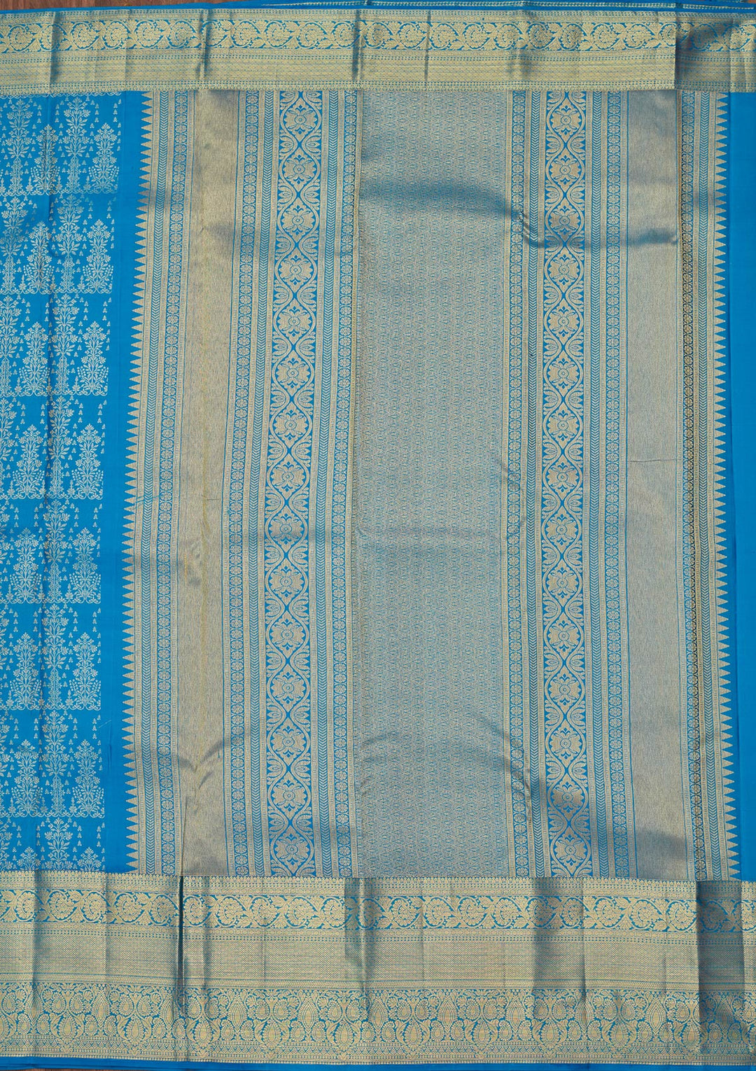 Royal Blue Zariwork Pure Silk Saree-Koskii