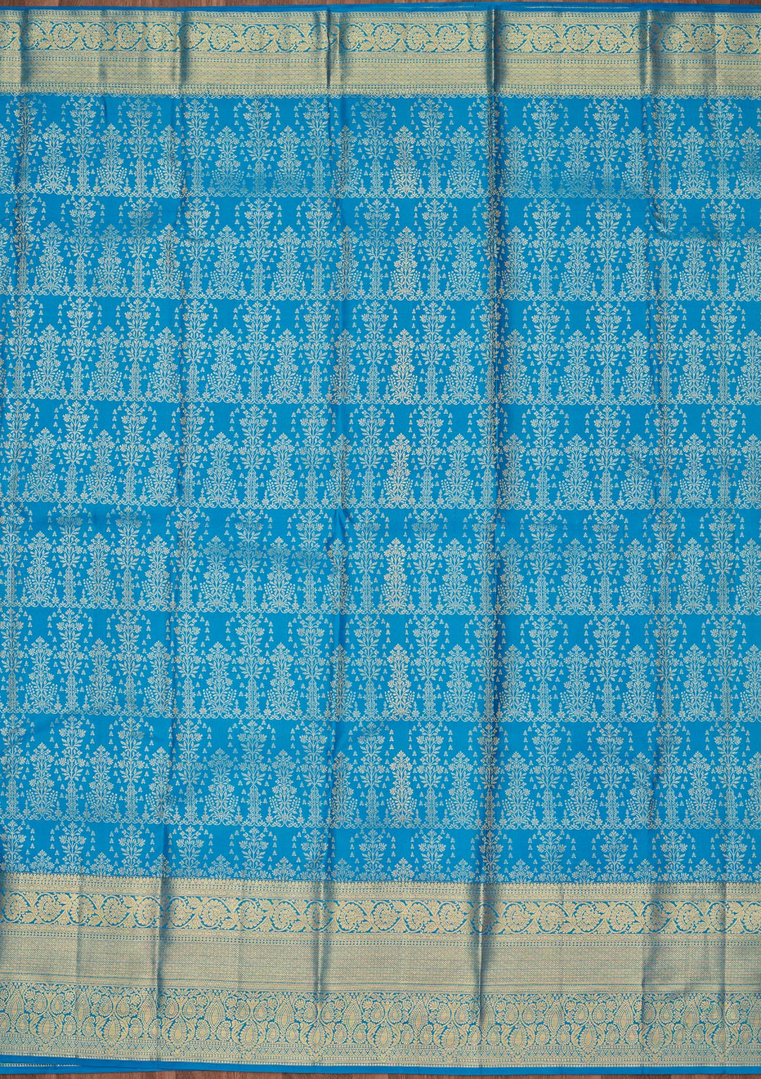 Royal Blue Zariwork Pure Silk Saree-Koskii