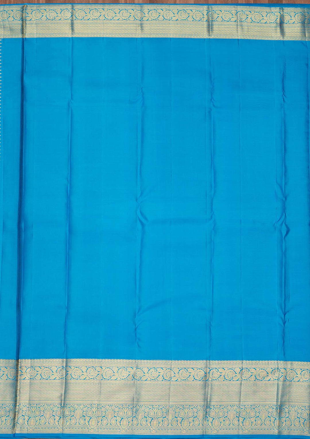 Royal Blue Zariwork Pure Silk Saree-Koskii