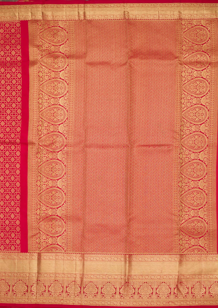 Maroon Zariwork Pure Silk Saree-Koskii
