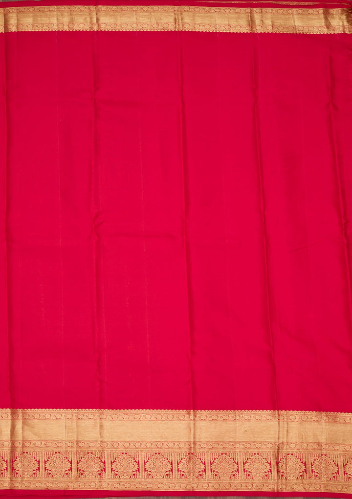 Maroon Zariwork Pure Silk Saree-Koskii