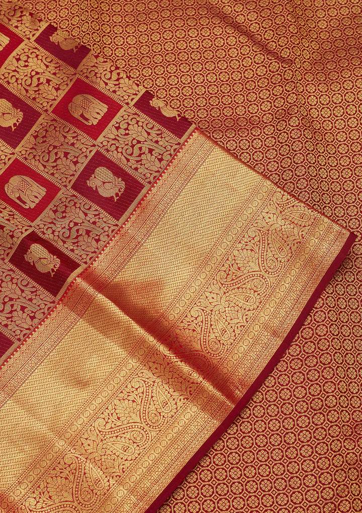 Multi Zariwork Pure Silk Saree-Koskii