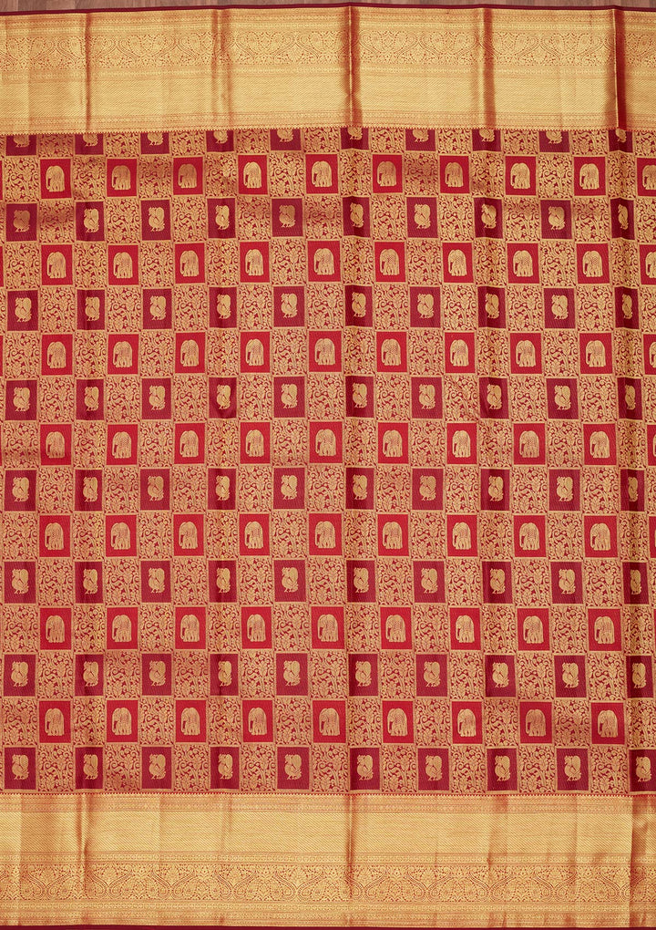 Multi Zariwork Pure Silk Saree-Koskii