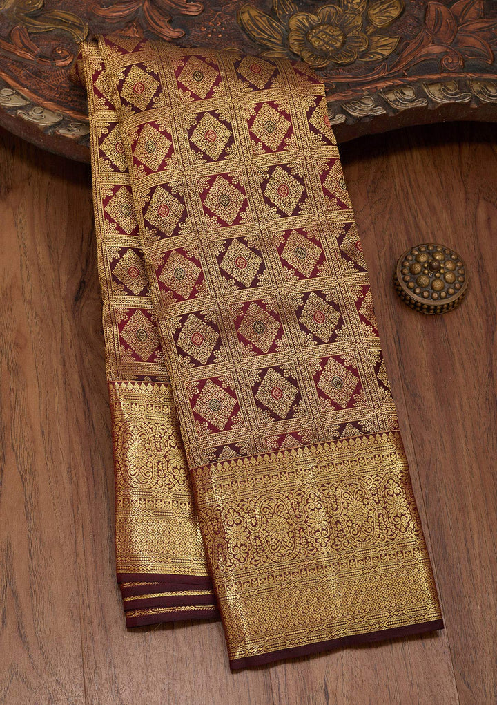 Multi Zariwork Pure Silk Saree-Koskii
