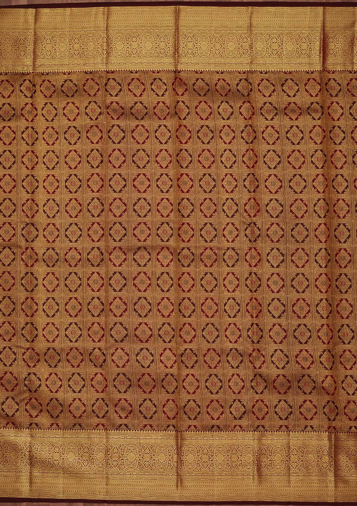 Multi Zariwork Pure Silk Saree-Koskii