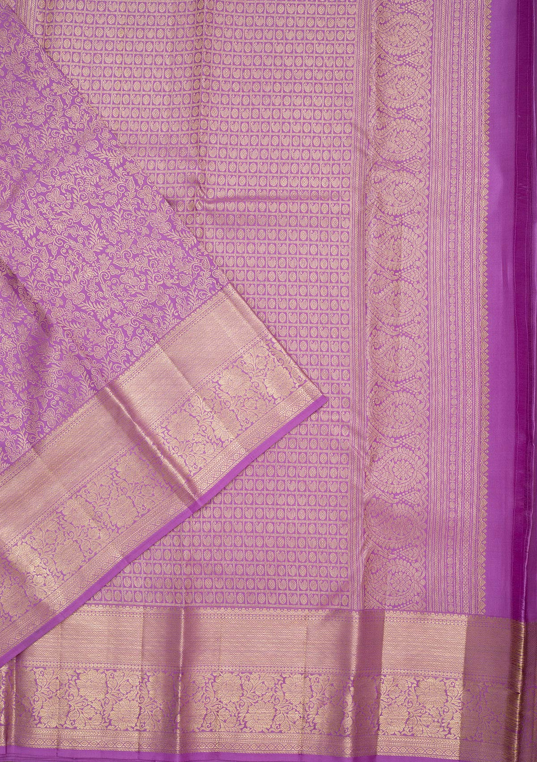Purple Zariwork Pure Silk Saree-Koskii