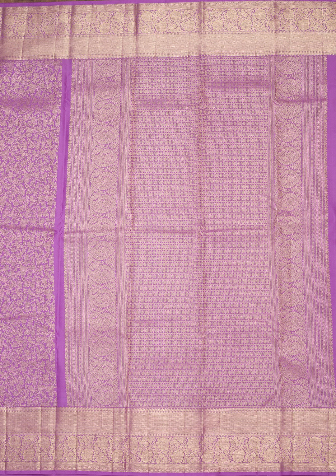 Purple Zariwork Pure Silk Saree-Koskii