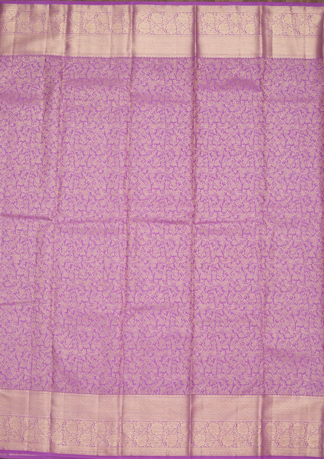 Purple Zariwork Pure Silk Saree-Koskii
