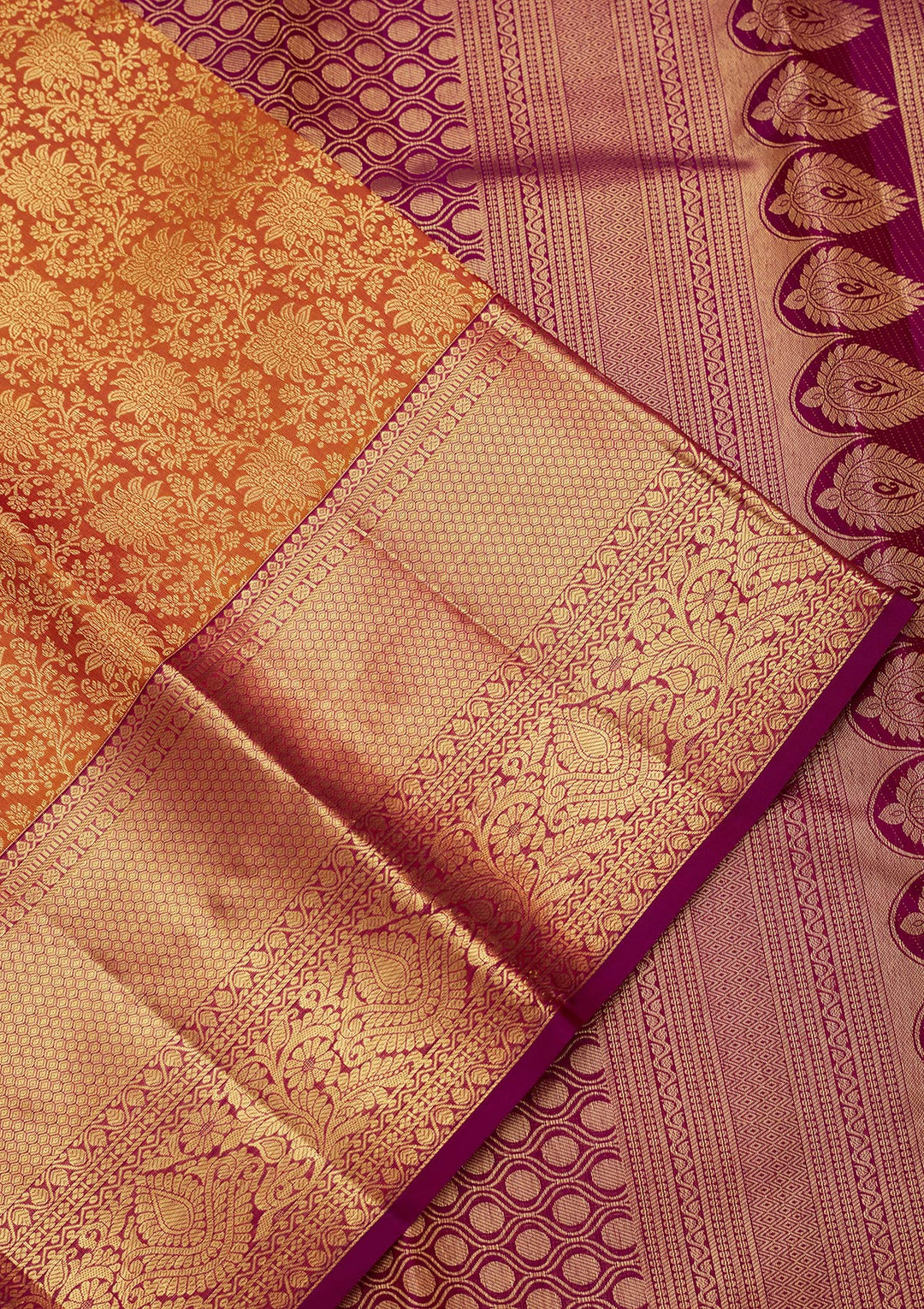 Mustard Zariwork Pure Silk Saree-Koskii