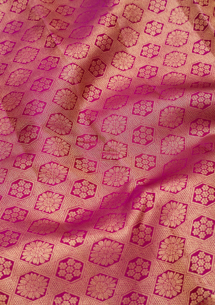 Purple Zariwork Pure Silk Saree-Koskii