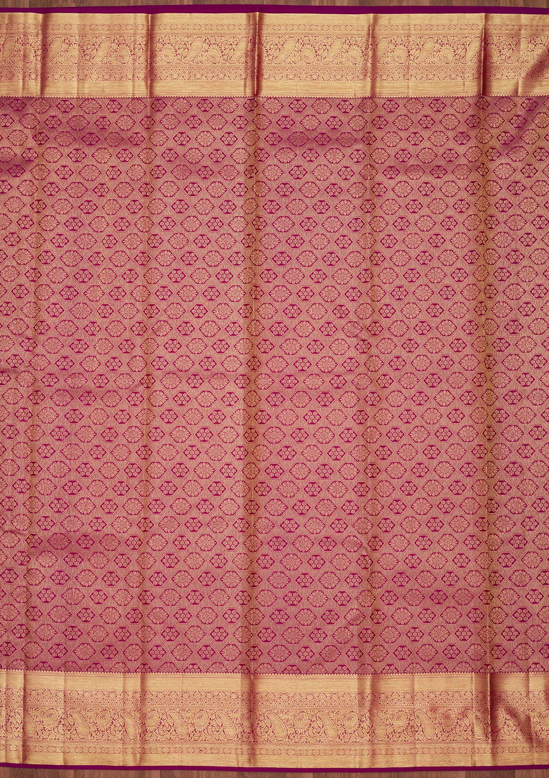 Purple Zariwork Pure Silk Saree-Koskii