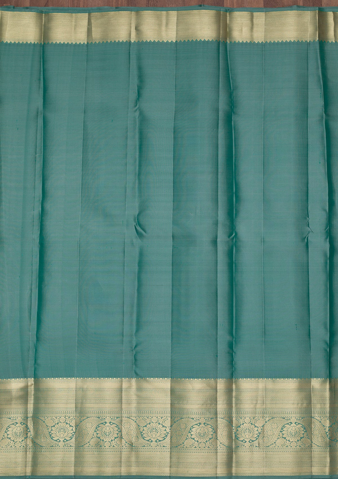 Rama Green Zariwork Pure Silk Saree-Koskii