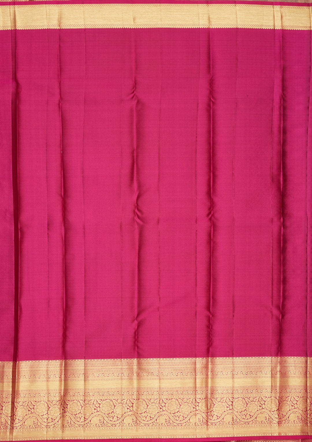 Bottle Green Zariwork Pure Silk Saree-Koskii