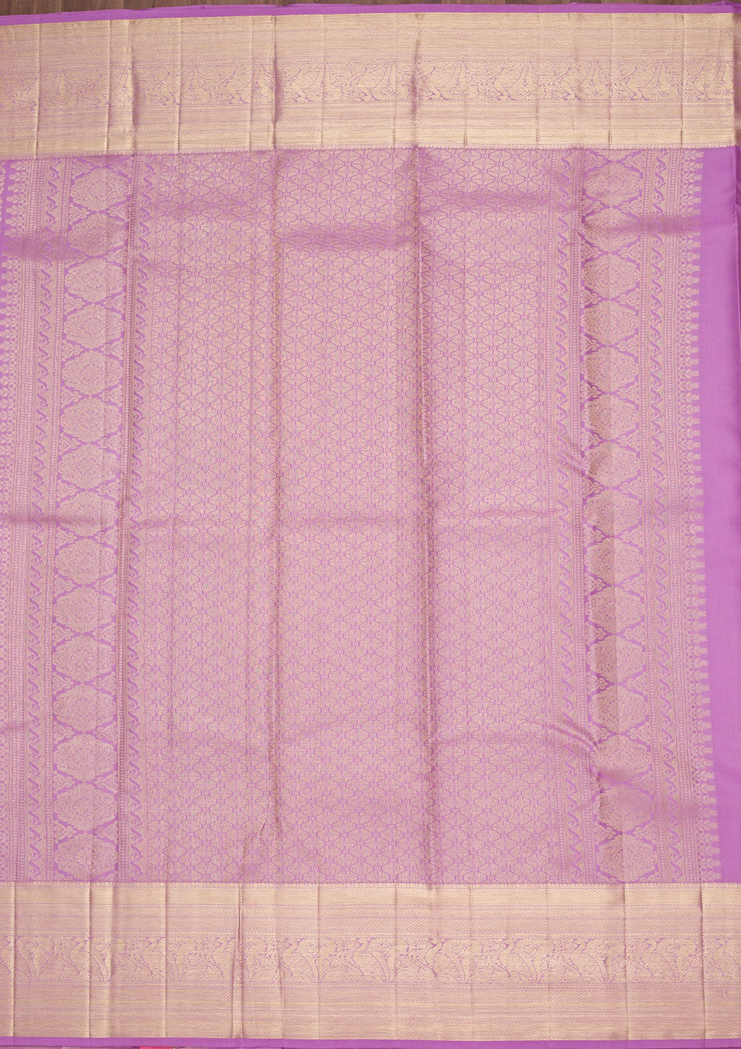 Lavender Zariwork Pure Silk Saree-Koskii