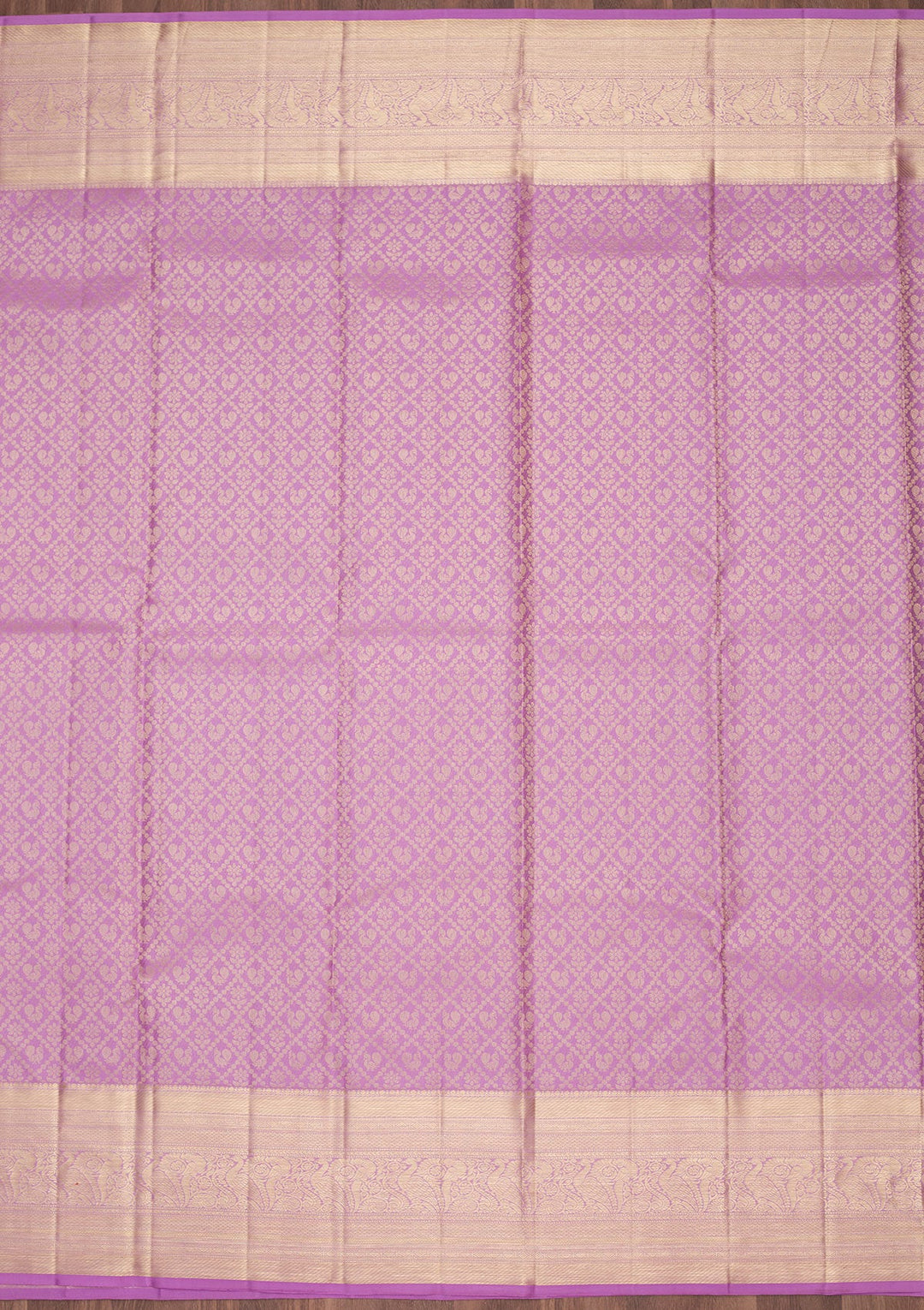 Lavender Zariwork Pure Silk Saree-Koskii