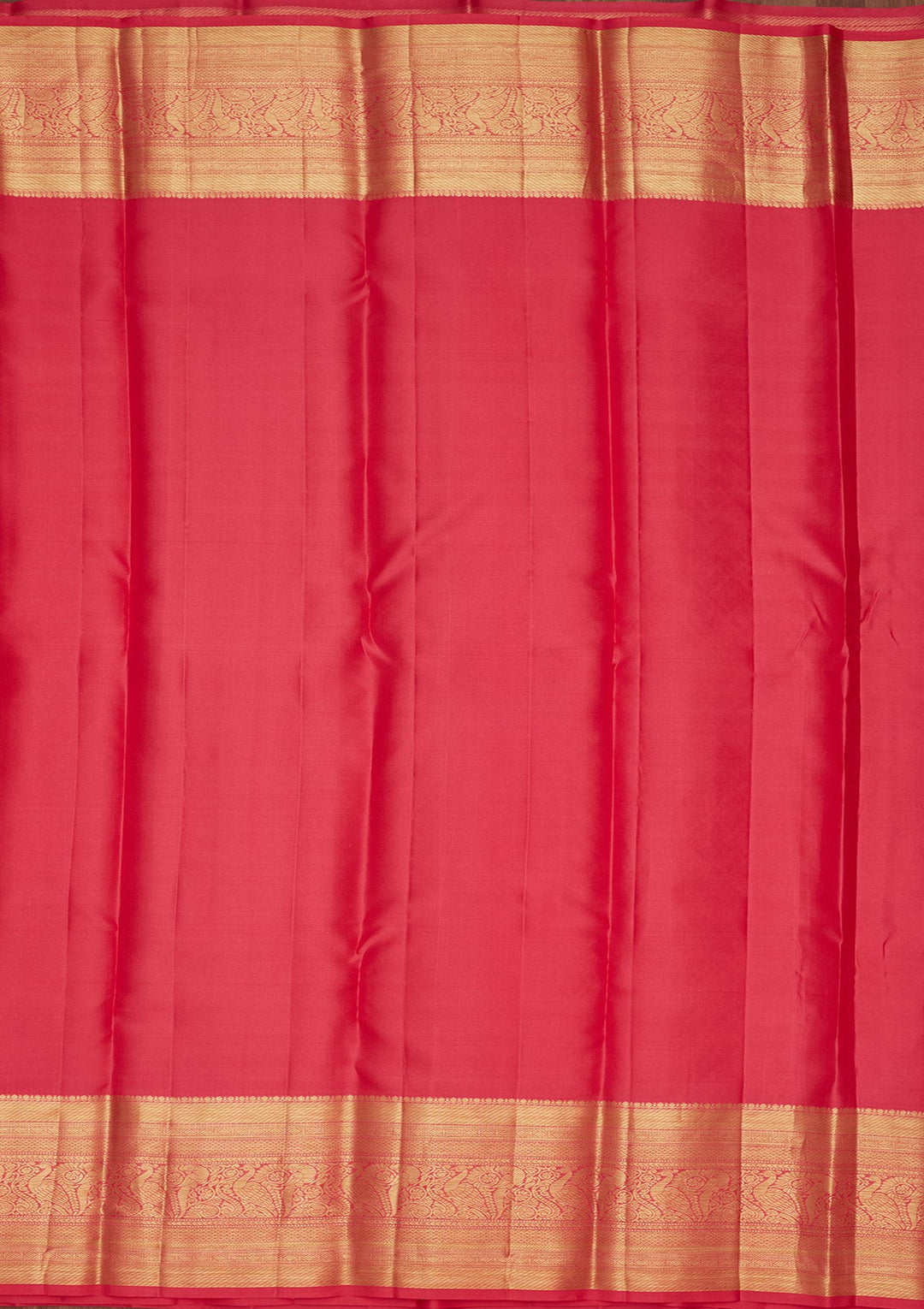 Rani Pink Zariwork Pure Silk Saree-Koskii