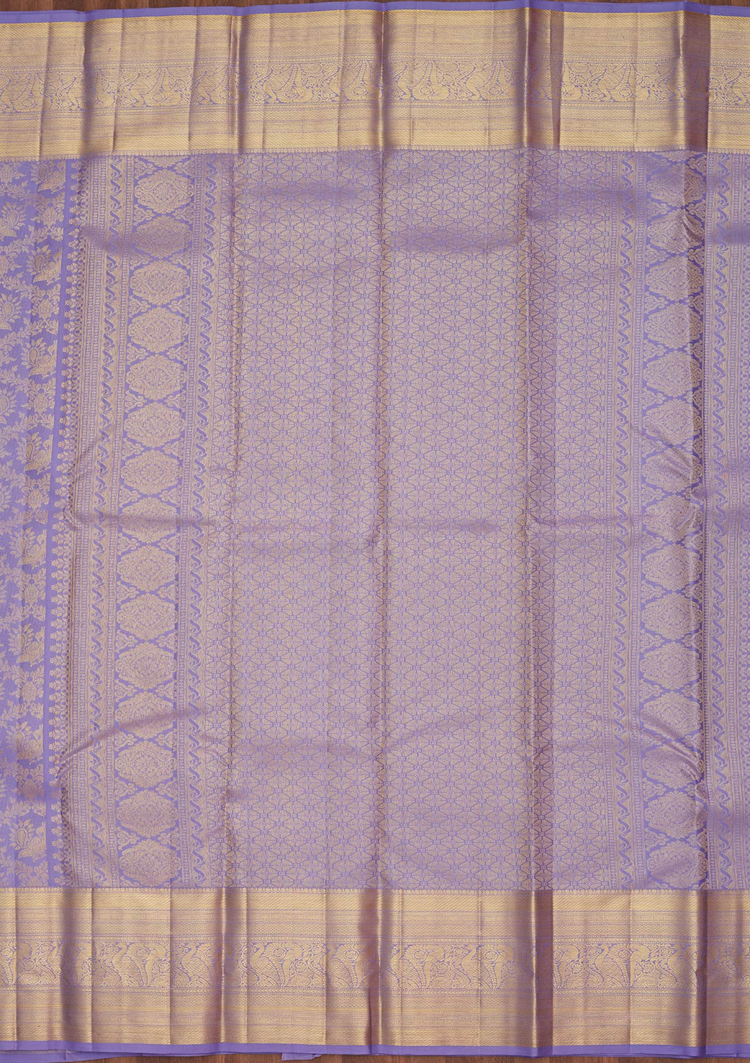 Lavender Zariwork Pure Silk Saree-Koskii