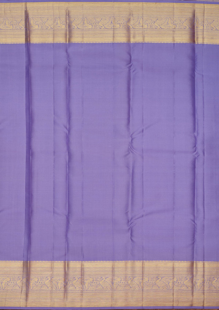 Lavender Zariwork Pure Silk Saree-Koskii