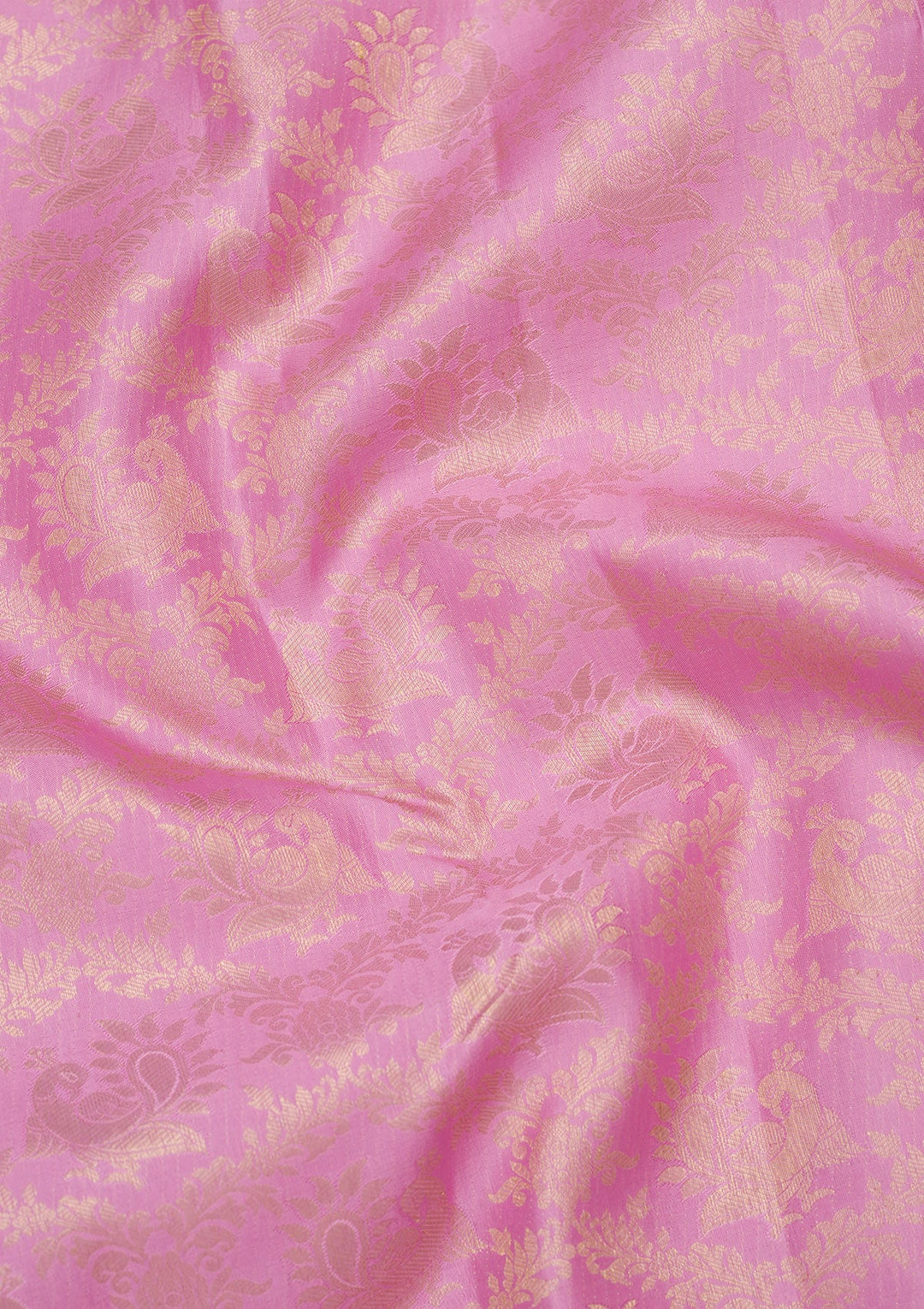 Pink Zariwork Pure Silk Saree-Koskii