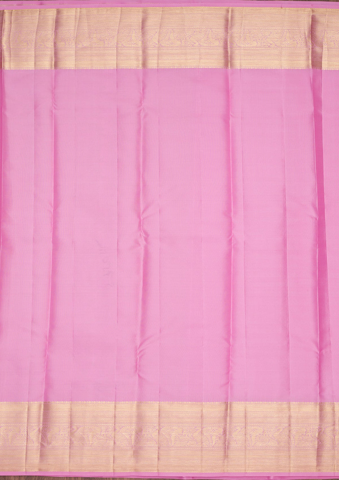Pink Zariwork Pure Silk Saree-Koskii