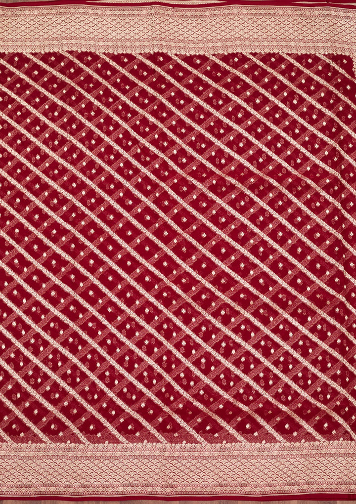 Wine Zariwork Georgette Silk_Saree