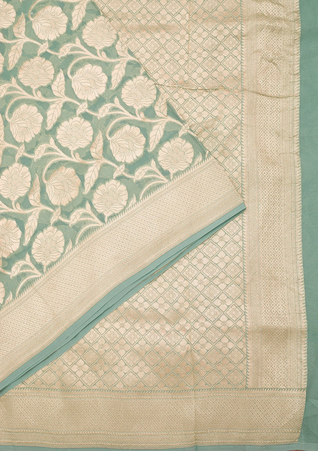 Sky Blue Zariwork (Gold) Pure Silk Silk_Saree