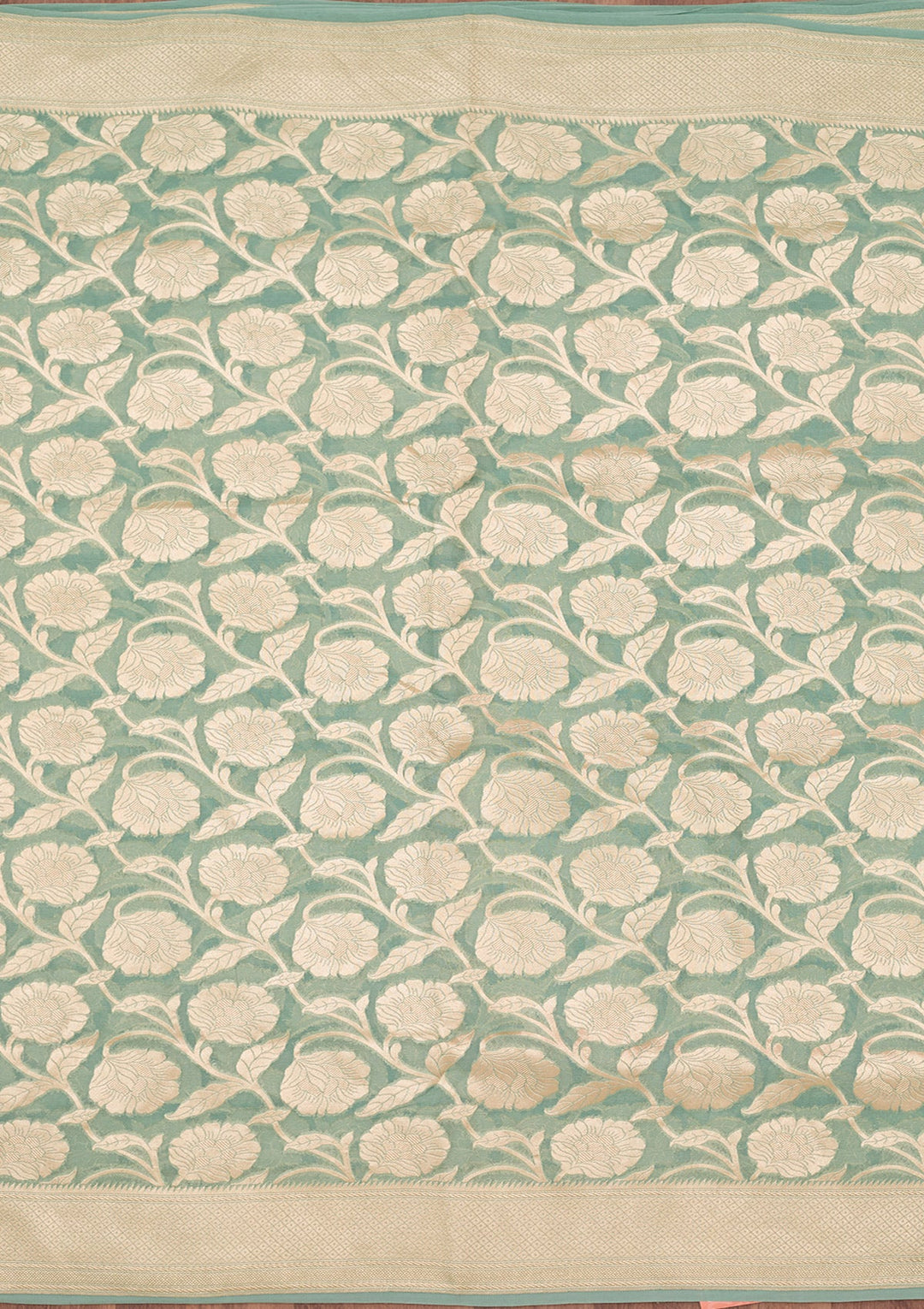 Sky Blue Zariwork (Gold) Pure Silk Silk_Saree