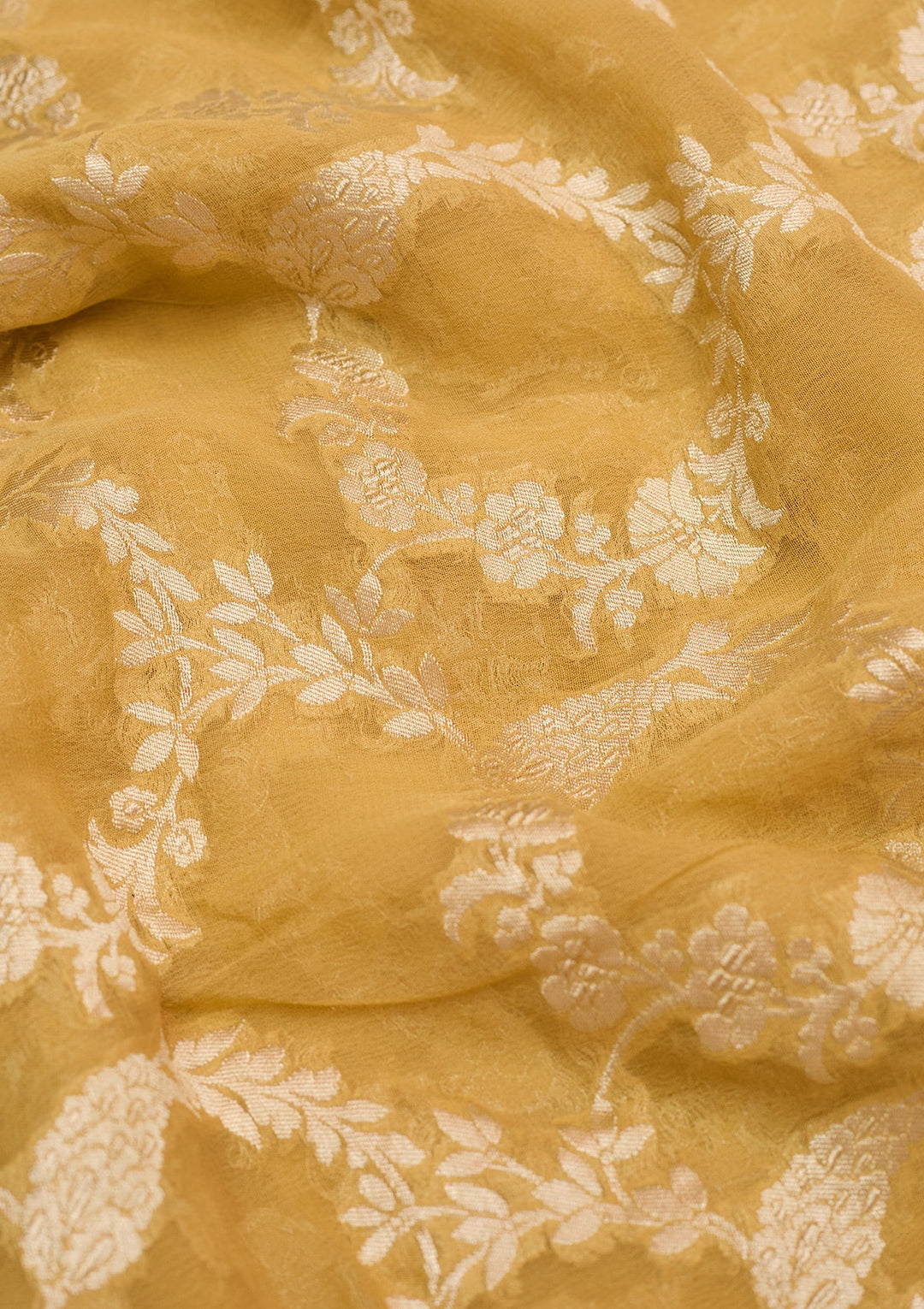 Gold Zariwork (Silver) Silk Silk_Saree