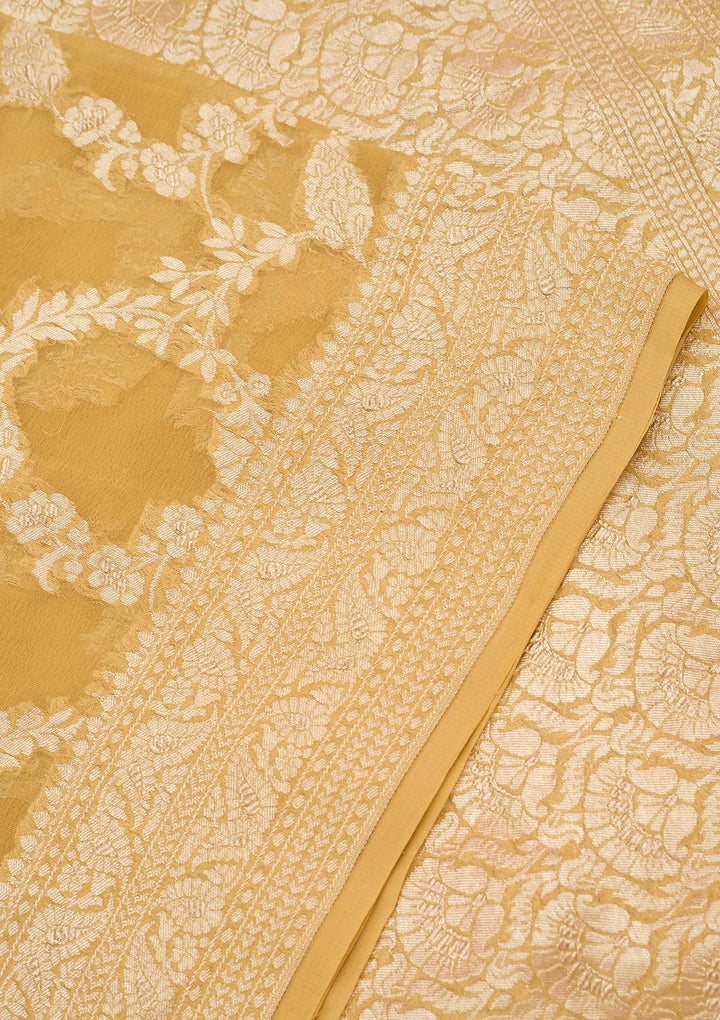 Gold Zariwork (Silver) Silk Silk_Saree