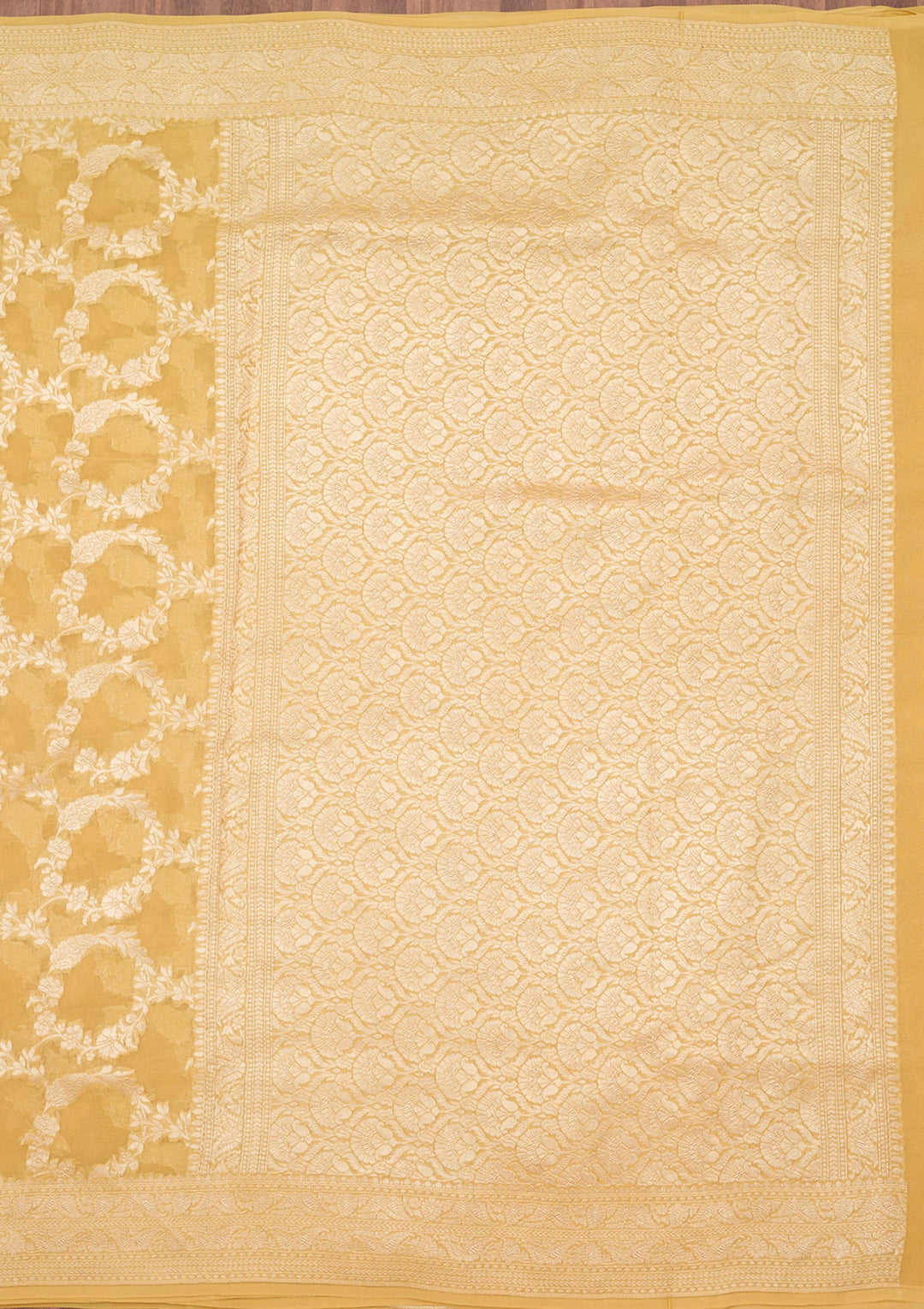 Gold Zariwork (Silver) Silk Silk_Saree