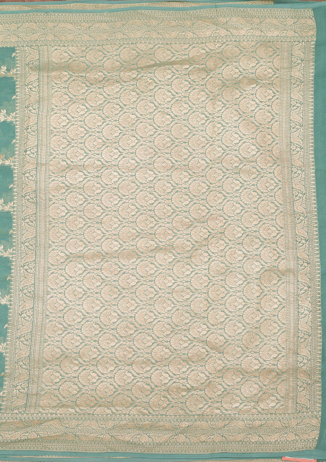 Sea Green Zariwork (Silver) Silk Silk_Saree