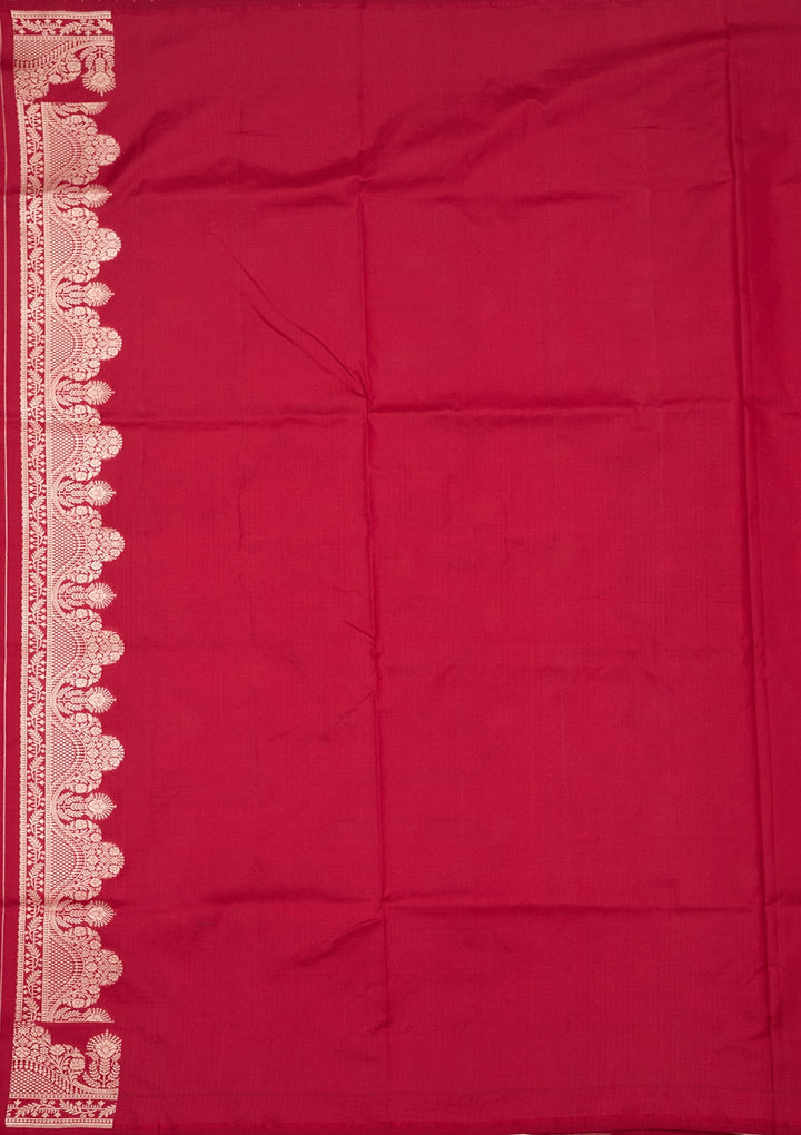 Wine Zariwork (Gold) Silk Silk_Saree