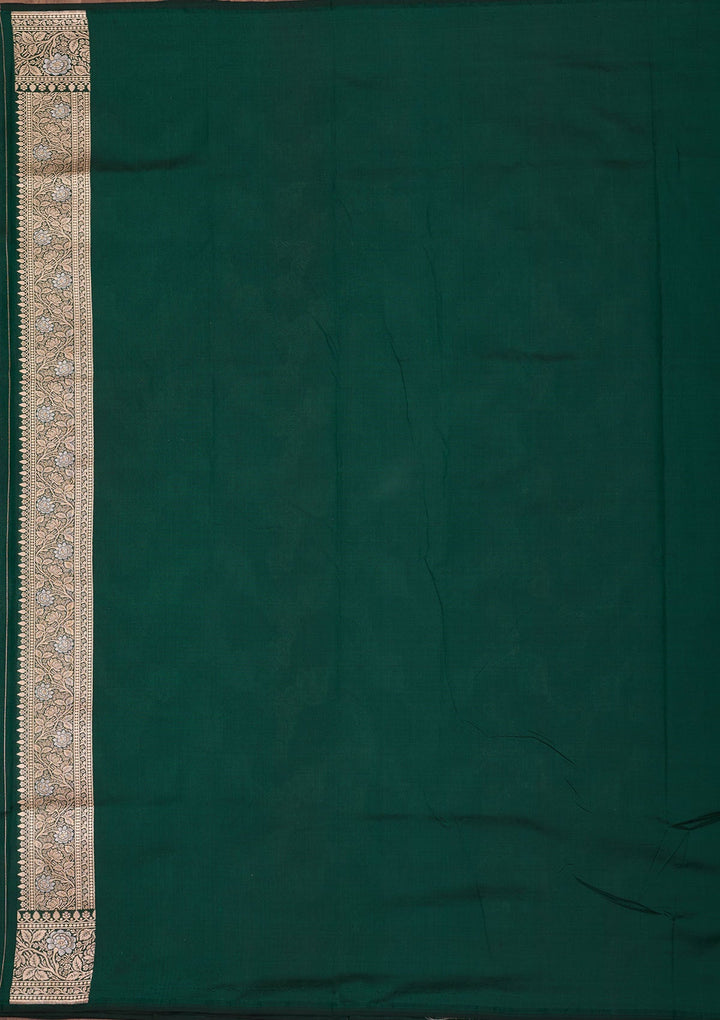 Rama Green Zariwork Pure Silk Saree