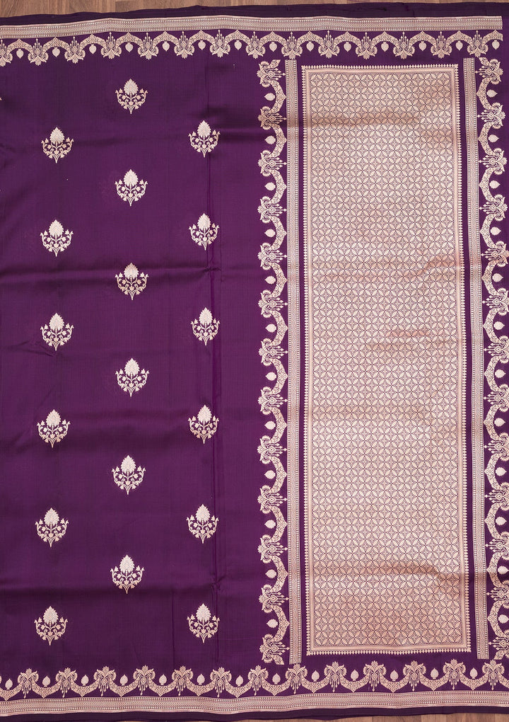 Purple Zariwork (Gold) Pure Silk Silk_Saree