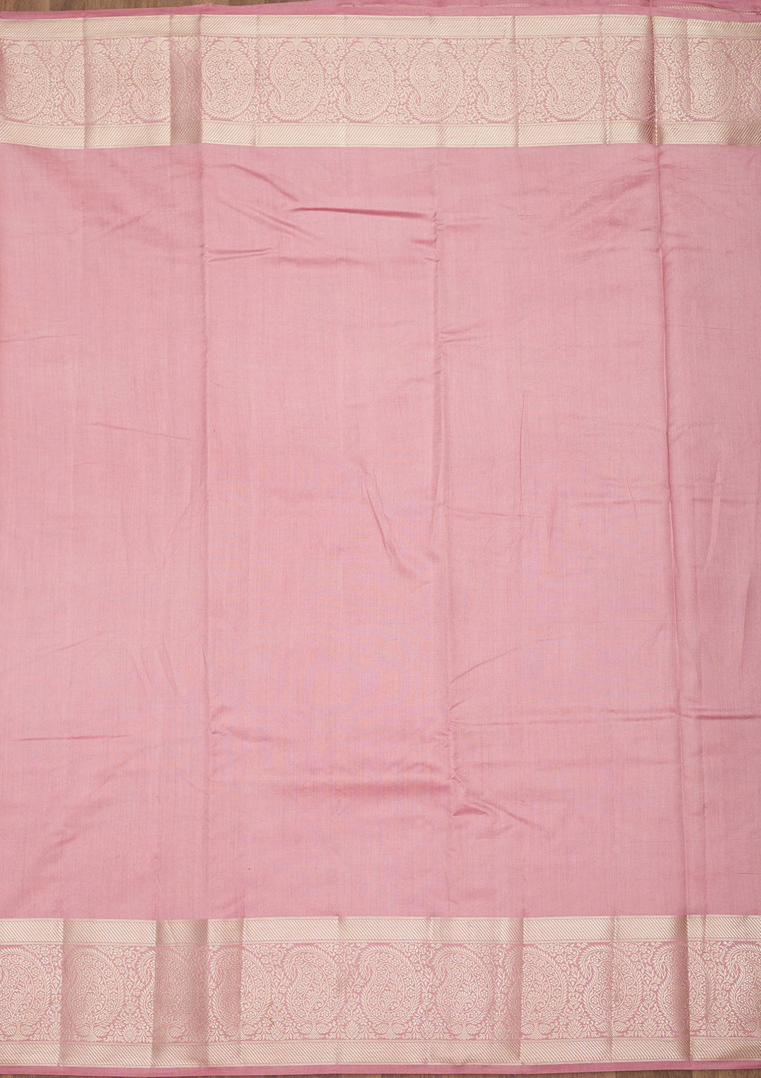 Onion Pink Zariwork Pure Silk Saree