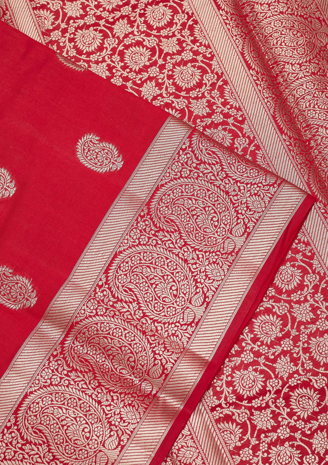 Red Zariwork Pure Silk Saree