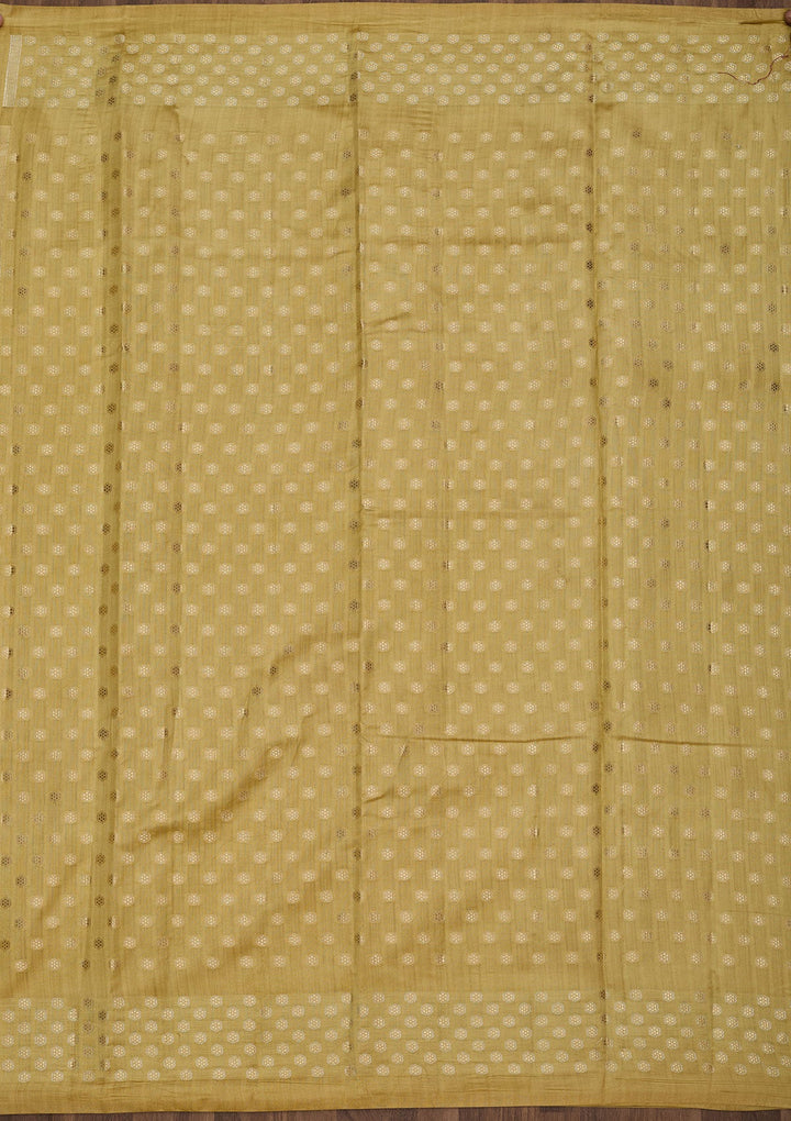 Cream Zariwork Pure Silk Saree